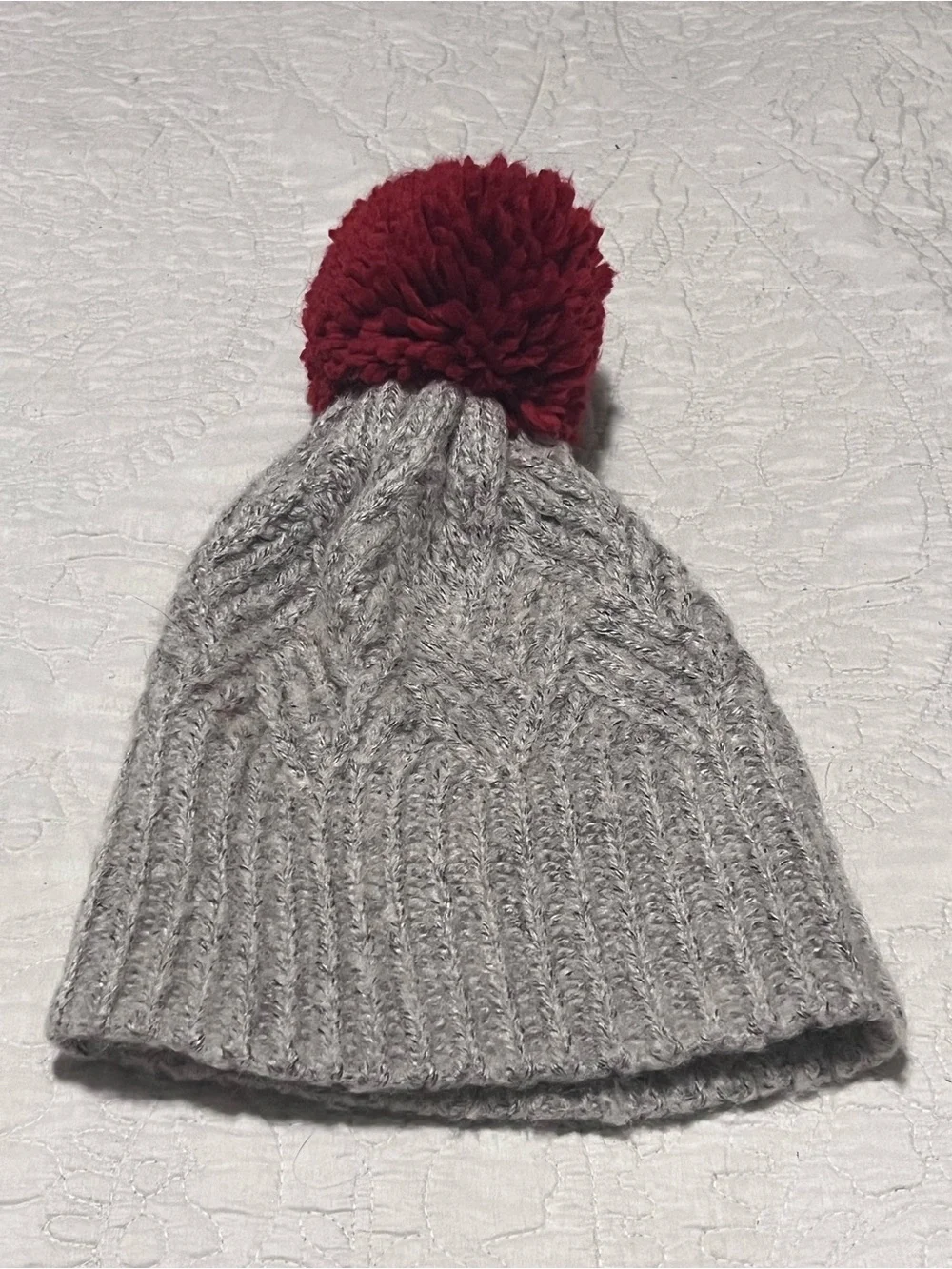 Kids neutral Knit Pom Beanie